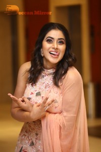 Actress Poorna seen at the Three Roses OTT show event