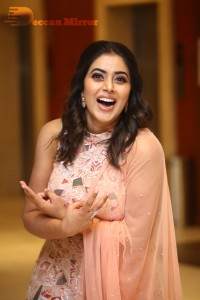 Actress Poorna seen at the Three Roses OTT show event