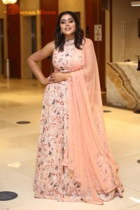 Actress Poorna seen at the Three Roses OTT show event