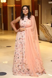 Actress Poorna seen at the Three Roses OTT show event