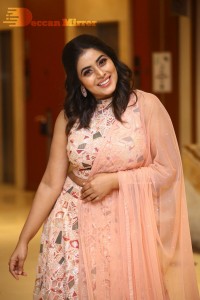 Actress Poorna seen at the Three Roses OTT show event