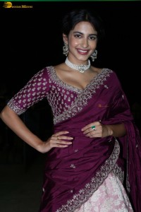 actress Pragati Srivastava dazzles in a maroon saree at a movie event