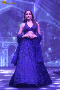actress pragya jaiswal ramp walk in a lehenga choli