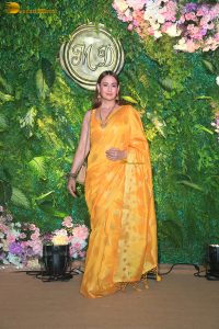 bollywood actress Preeti Jhangiani beautiful in a yellow saree