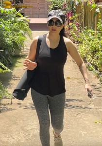 bollywood actress preity zinta spotted in workout attire outside a gym
