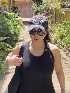 bollywood actress preity zinta spotted in workout attire outside a gym