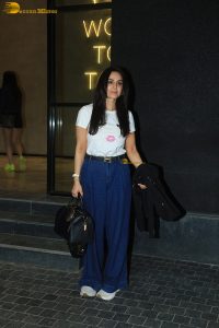 bollywood actress preity zinta cute in a white top and denim jeans