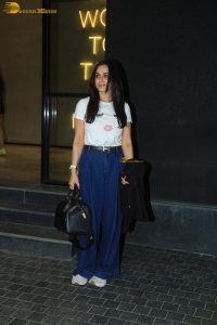 bollywood actress preity zinta cute in a white top and denim jeans