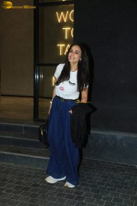 bollywood actress preity zinta cute in a white top and denim jeans