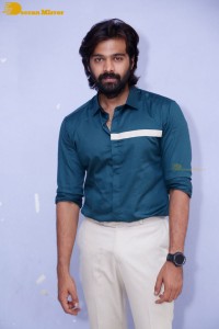 Telugu movie Premadesam press meet attended by actors Thrigun and Megha Akash