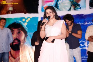 Telugu movie Premadesam press meet attended by actors Thrigun and Megha Akash