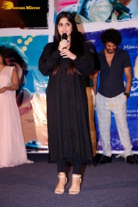 Telugu movie Premadesam press meet attended by actors Thrigun and Megha Akash