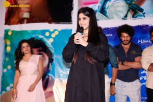 Telugu movie Premadesam press meet attended by actors Thrigun and Megha Akash