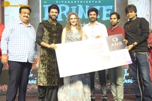Prince movie pre-release event attended by Siva Karthikeyan, Ryaboshapka and Vijay Deverakonda