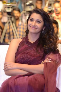 actress priya bhavani shankar in a brick red saree