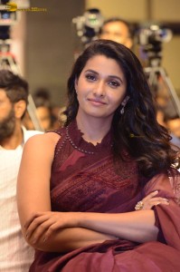actress priya bhavani shankar in a brick red saree