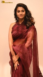 actress priya bhavani shankar in a brick red saree