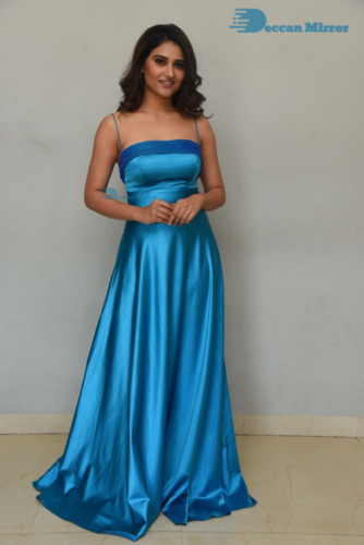 Telugu Actress Priya Singh in a blue dress