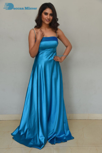 Telugu Actress Priya Singh in a blue dress