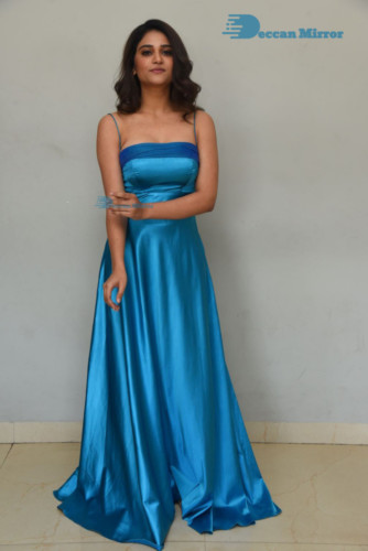 Telugu Actress Priya Singh in a blue dress