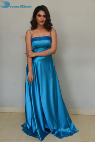 Telugu Actress Priya Singh in a blue dress
