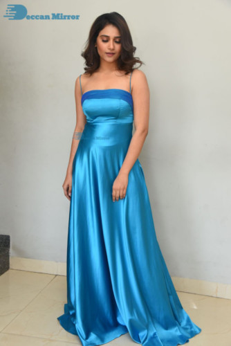 Telugu Actress Priya Singh in a blue dress