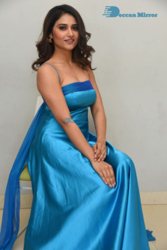 Telugu Actress Priya Singh in a blue dress