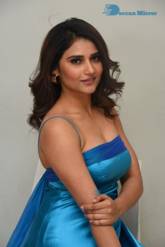 Telugu Actress Priya Singh in a blue dress