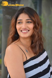 Priya Vadlamani in a black and white saree