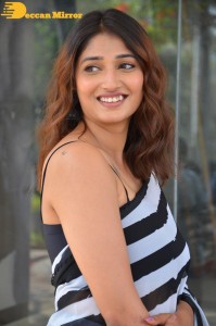 Priya Vadlamani in a black and white saree