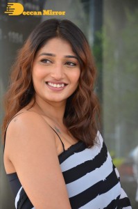 Priya Vadlamani in a black and white saree