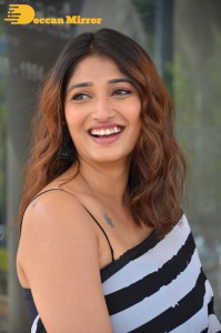 Priya Vadlamani in a black and white saree