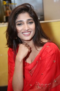 Indian Actress Priya Vadlamani hot looks in a red dress