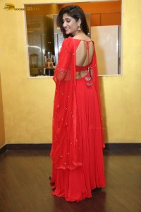 Indian Actress Priya Vadlamani hot looks in a red dress