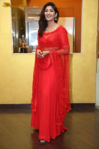 Indian Actress Priya Vadlamani hot looks in a red dress