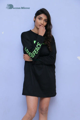 Telugu Actress Priya Vadlamani Photoshoot in a black dress