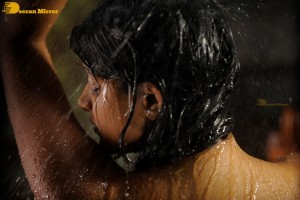 Actress Priyamani in a bath towel after shower