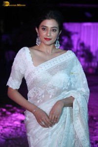 indian actress priyamani in a white saree at a movie function