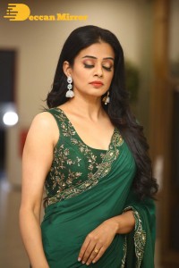 Actress Priyamani in a Green Saree