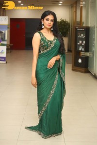 Actress Priyamani in a Green Saree