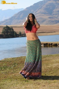 Actress Priyamani during the filming of a song