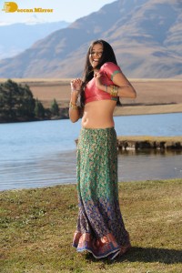 Actress Priyamani during the filming of a song