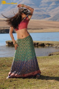 Actress Priyamani during the filming of a song