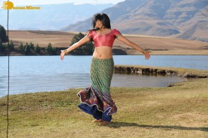 Actress Priyamani during the filming of a song