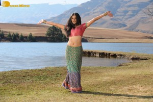 Actress Priyamani during the filming of a song