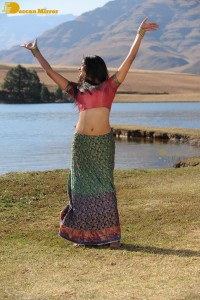 Actress Priyamani during the filming of a song