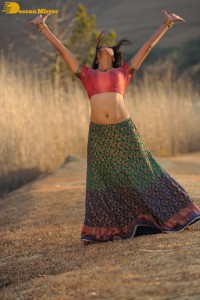 Actress Priyamani during the filming of a song