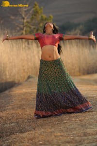 Actress Priyamani during the filming of a song