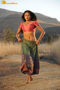 Actress Priyamani during the filming of a song