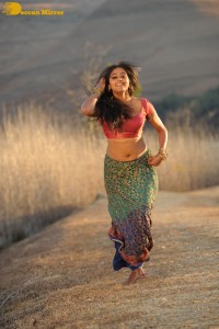 Actress Priyamani during the filming of a song